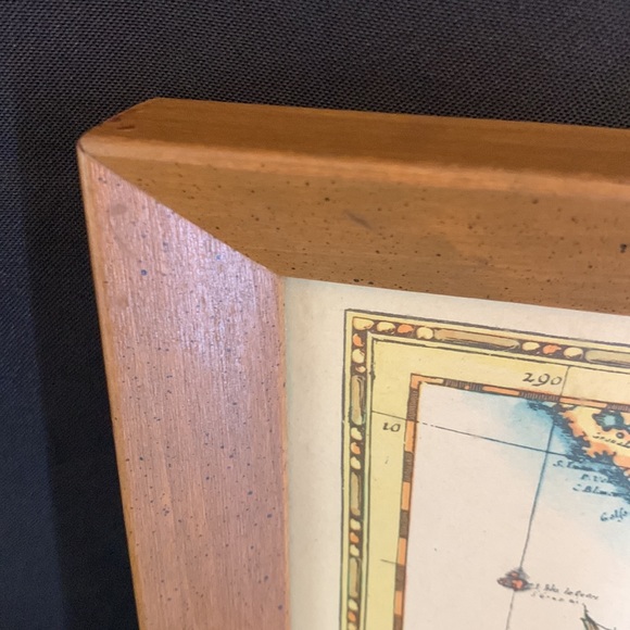 Vintage framed 19th century reproduction South America Map by Henrici Hondy 1629 - Picture 14 of 16